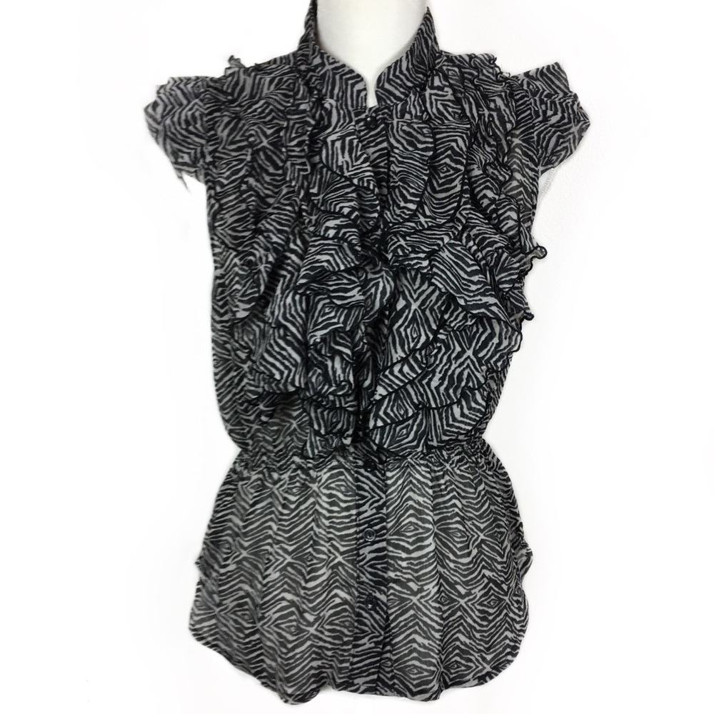 Miley Cyrus Max Azria Ruffle Blouse, Sz L